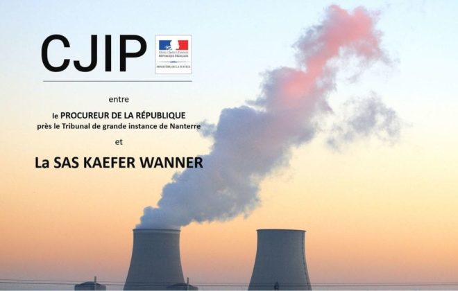 cjip societé kaefer wanner sas corruption EDF PNF convention judiciaire interet public